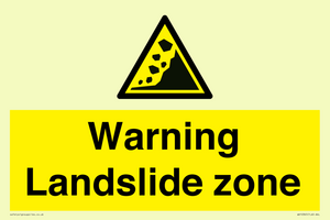 WV10365: Warning Landslide zone