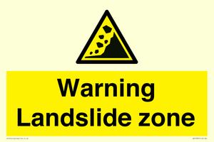 WV10365: Warning Landslide zone