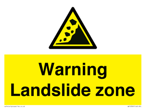 WV10365: Warning Landslide zone