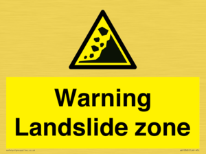 WV10365: Warning Landslide zone
