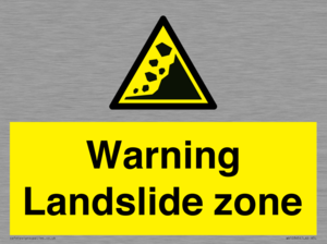 WV10365: Warning Landslide zone