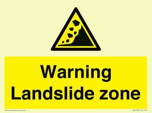 WV10365: Warning Landslide zone