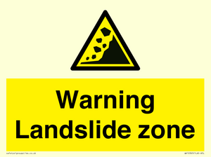WV10365: Warning Landslide zone