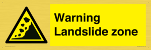 WV10365: Warning Landslide zone