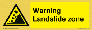 WV10365: Warning Landslide zone