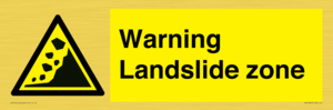 WV10365: Warning Landslide zone
