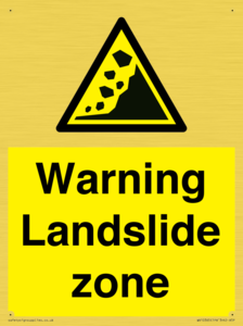 WV10365: Warning Landslide zone
