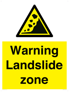 WV10365: Warning Landslide zone