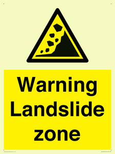 WV10365: Warning Landslide zone