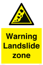 WV10365: Warning Landslide zone