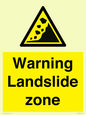 WV10365: Warning Landslide zone