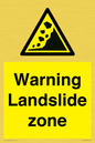 WV10365: Warning Landslide zone