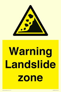 WV10365: Warning Landslide zone