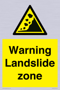 WV10365: Warning Landslide zone