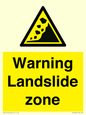 WV10365: Warning Landslide zone