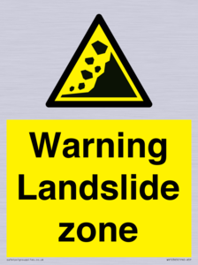 WV10365: Warning Landslide zone