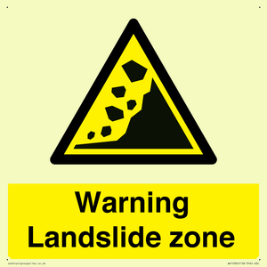 WV10365: Warning Landslide zone