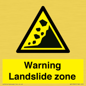 WV10365: Warning Landslide zone