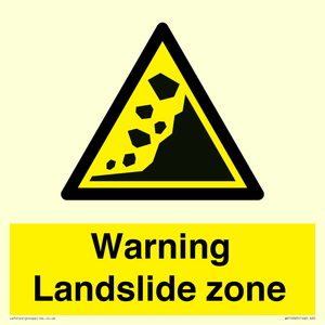 WV10365: Warning Landslide zone