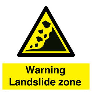 WV10365: Warning Landslide zone