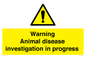 WV10384: Warning Animal disease investigation in progress