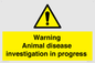WV10384: Warning Animal disease investigation in progress