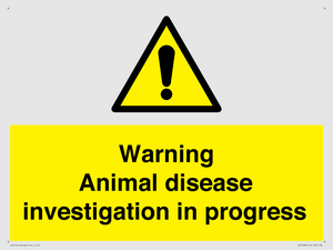 WV10384: Warning Animal disease investigation in progress