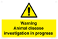 WV10384: Warning Animal disease investigation in progress