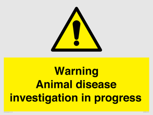 WV10384: Warning Animal disease investigation in progress