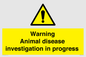 WV10384: Warning Animal disease investigation in progress