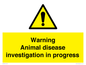 WV10384: Warning Animal disease investigation in progress