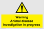 WV10384: Warning Animal disease investigation in progress