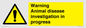 WV10384: Warning Animal disease investigation in progress