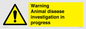 WV10384: Warning Animal disease investigation in progress