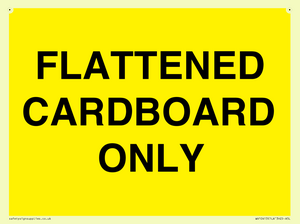WV10413: FLATTENED CARDBOARD ONLY