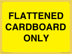 WV10413: FLATTENED CARDBOARD ONLY