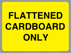 WV10413: FLATTENED CARDBOARD ONLY