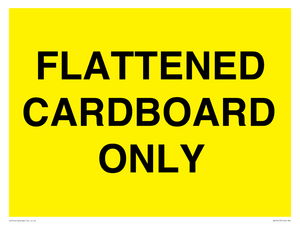 WV10413: FLATTENED CARDBOARD ONLY