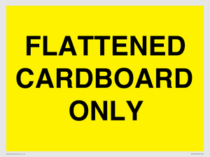 WV10413: FLATTENED CARDBOARD ONLY