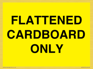WV10413: FLATTENED CARDBOARD ONLY