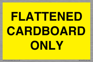 WV10413: FLATTENED CARDBOARD ONLY