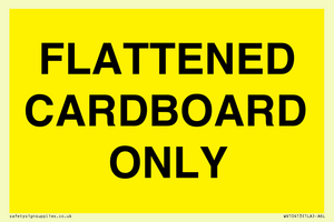WV10413: FLATTENED CARDBOARD ONLY