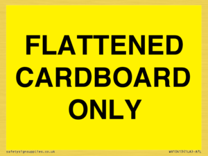 WV10413: FLATTENED CARDBOARD ONLY
