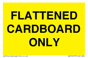 WV10413: FLATTENED CARDBOARD ONLY