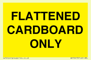 WV10413: FLATTENED CARDBOARD ONLY