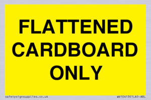 WV10413: FLATTENED CARDBOARD ONLY