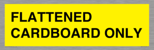 WV10413: FLATTENED CARDBOARD ONLY