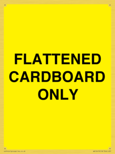 WV10413: FLATTENED CARDBOARD ONLY