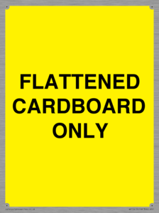 WV10413: FLATTENED CARDBOARD ONLY