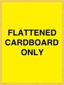 WV10413: FLATTENED CARDBOARD ONLY
